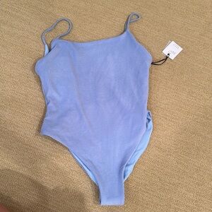 Jade Swim, NWT, Terrycloth One Piece. baby Blue